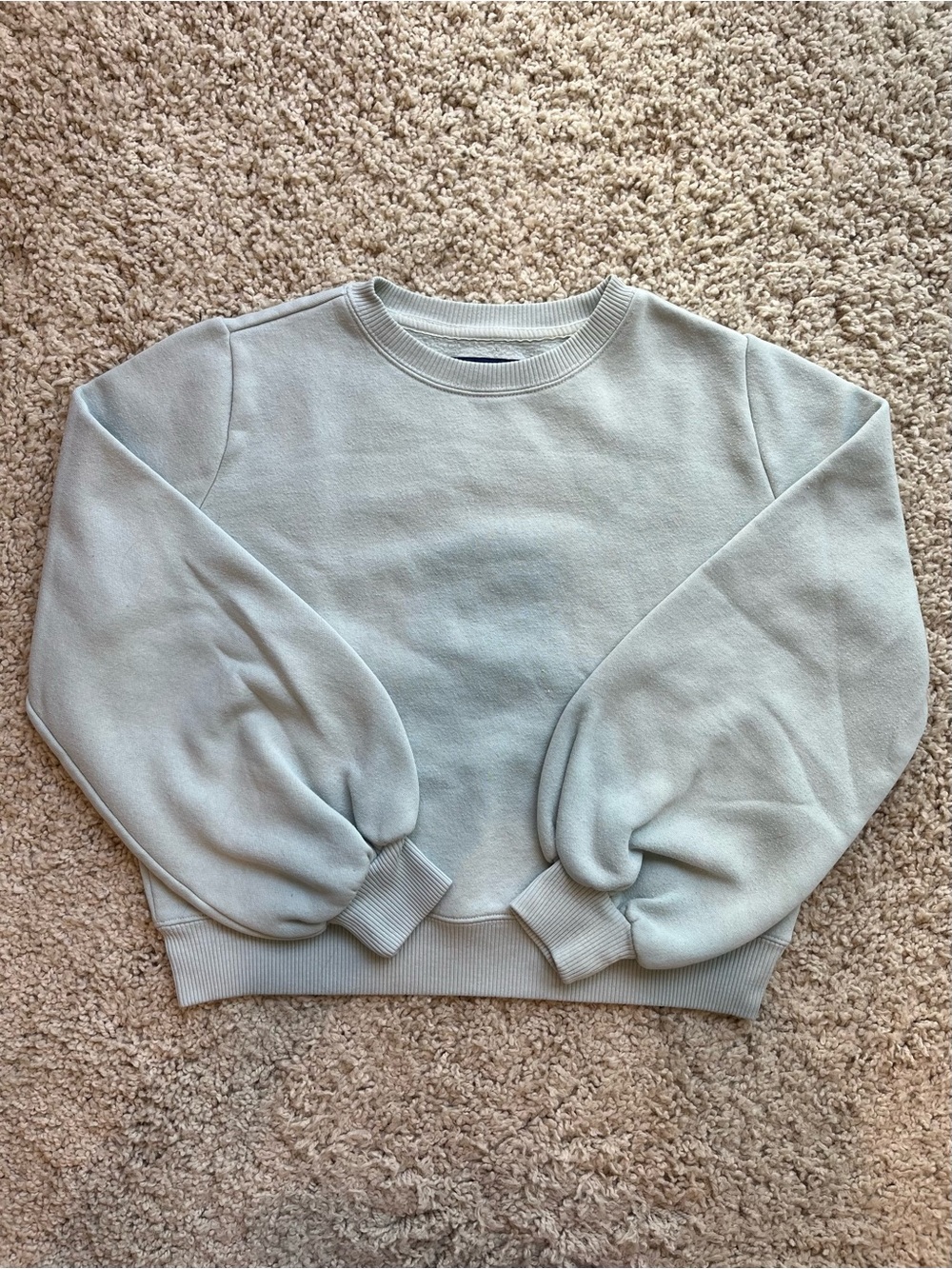 Aeropostale Light Seafoam Balloon Sleeve Sweatshirt